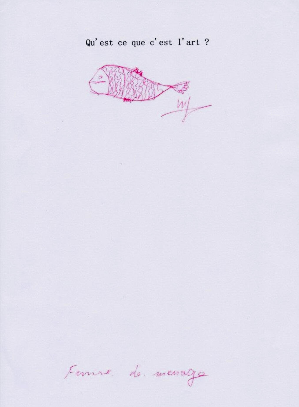 Qu’est ce que (c’est) l’art ? 100 interviews dans la rue, inscription, mot et dessin, 2012.