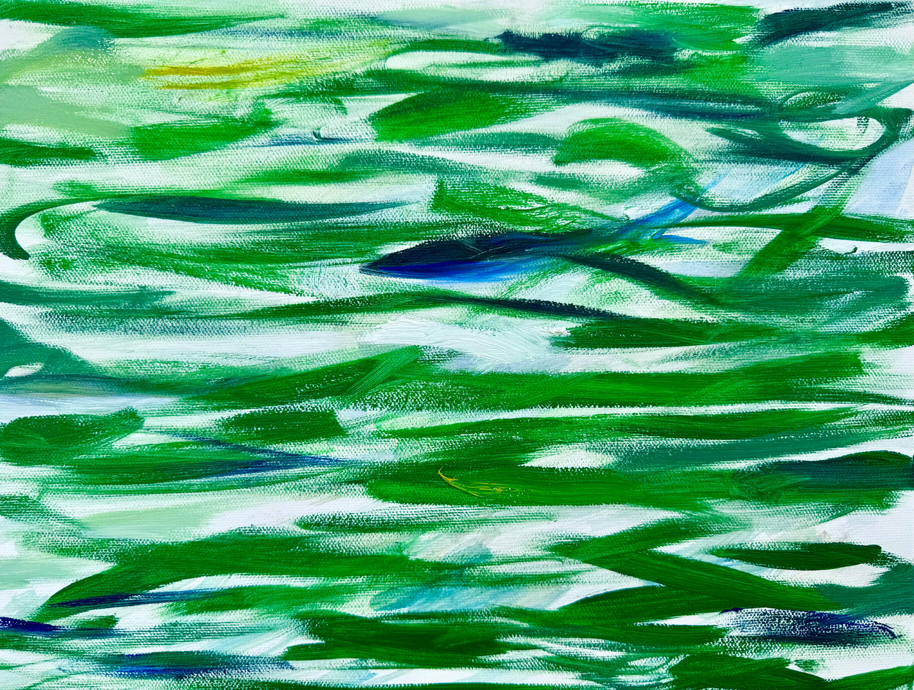 Poisson, peinture sur toile, 30 x 40cm, 2026.