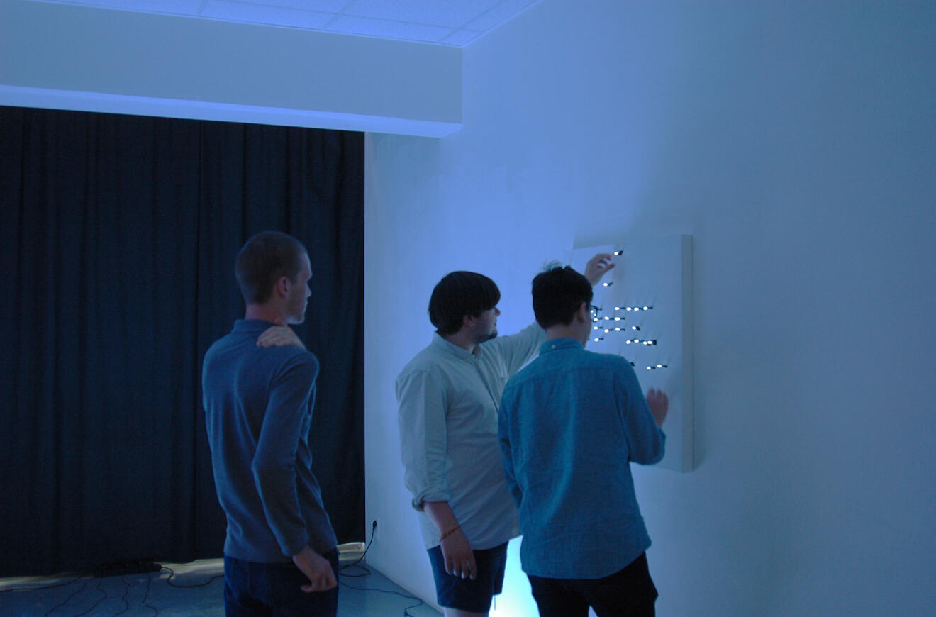 Tableau lumineux, installation, 2014.
